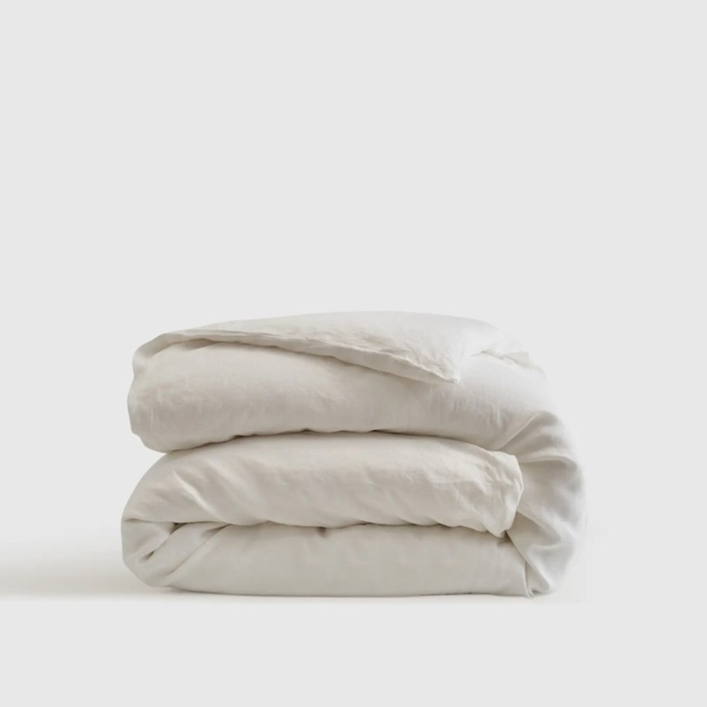 NWT Quince European Linen Soft White Duvet Cover King / Cal King